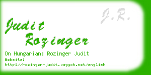judit rozinger business card